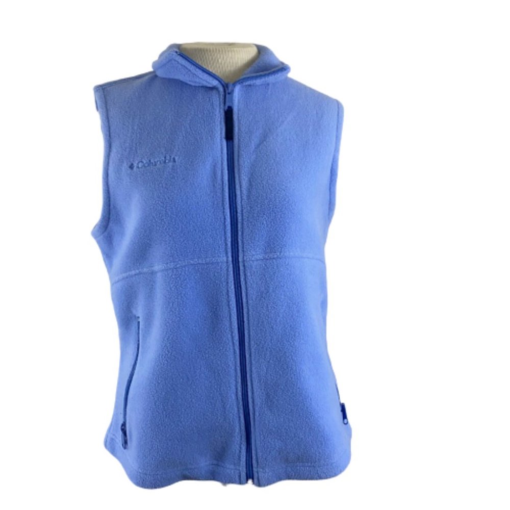 Columbia Womens Winter Light Blue Fleece Zip